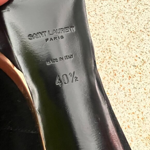 Saint Laurent black platform suede booties size 40.5 - Picture 6 of 9